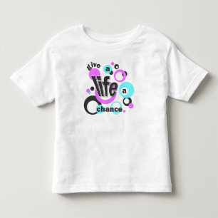 Toddlor t-shirt med en bubblig design.