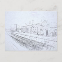 Todmorden järnvägsstation Skiss, Vintage stil