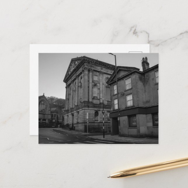 Todmorden Town Hall Vykort (Fram/Back In Situ)
