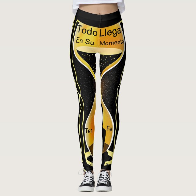 “Todo llega en su momento” – Believe in Timing  Leggings (Framsida)