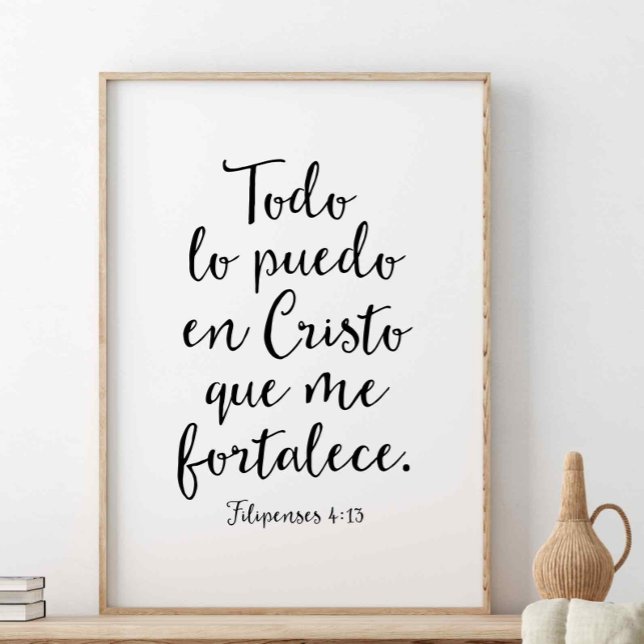 Todo Lo Puedo En Cristo, Filipenses 4:13 Poster (Skapare uppladdad)