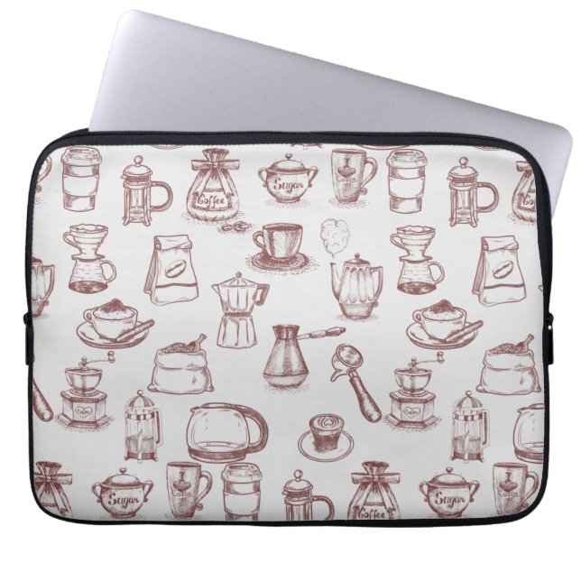 Todo para un Café y de färg café Laptop Fodral (Framsidan)