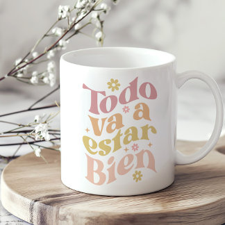 "Todo Va Estar Bien" Pastel Groovy Inspiration Kaffemugg
