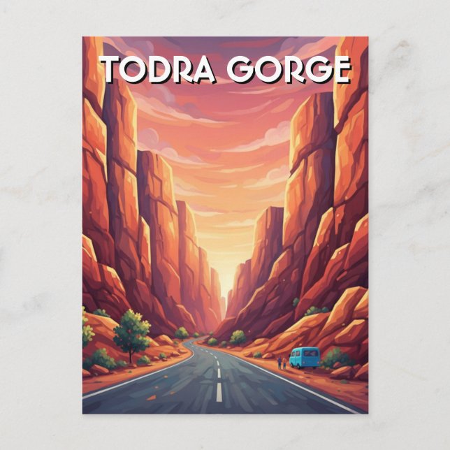Todra Gorge Marocko Resa Vykort (Framsida)