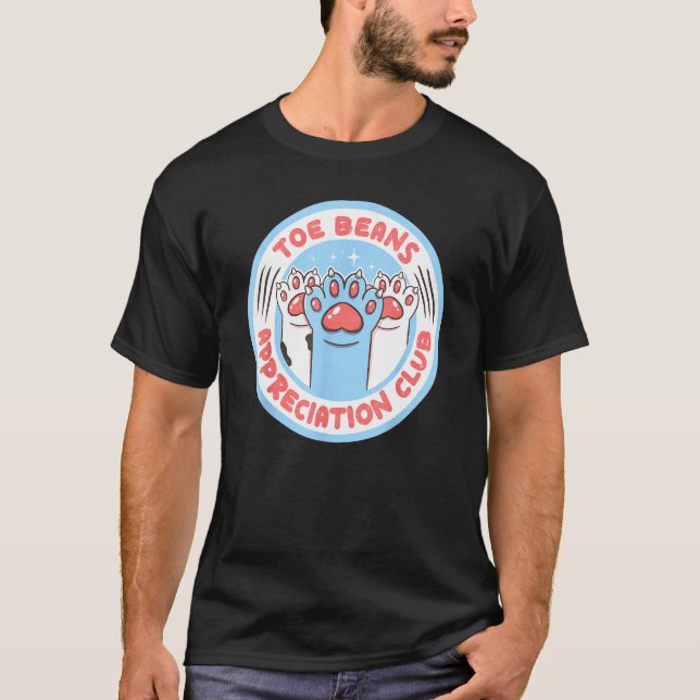 Toe Beans Apprecition Klubb Cute Tassar Cat T Shirt (Framsida)
