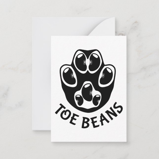 Toe Beans - Black Beans Anteckningskort (Framsida)