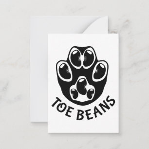 Toe Beans - Black Beans Anteckningskort