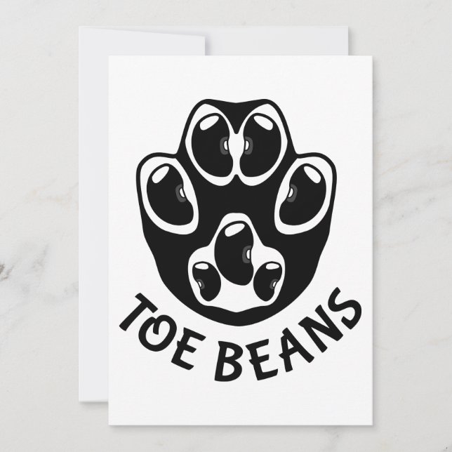 Toe Beans - Black Beans Inbjudningar (Framsida)