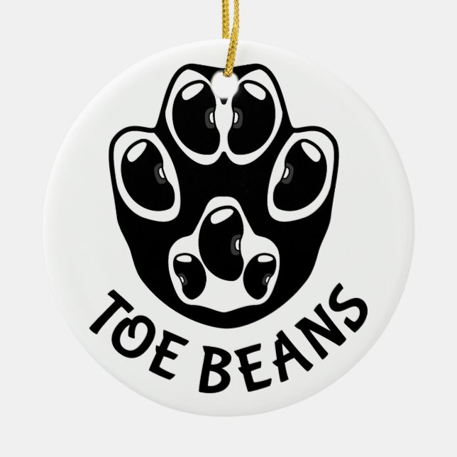 Toe Beans - Black Beans Julgransprydnad Keramik (Framsidan)