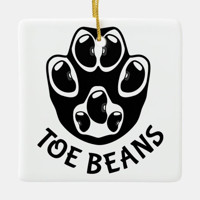 Toe Beans - Black Beans Julgransprydnad Keramik (Framsida)