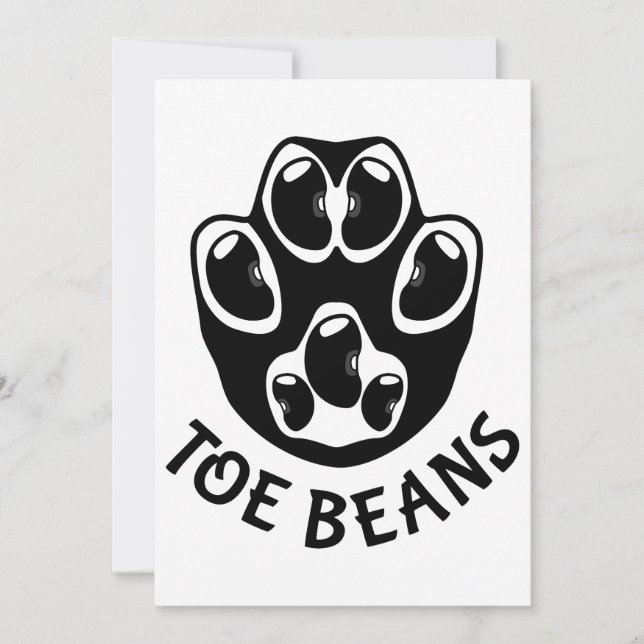 Toe Beans - Black Beans Julkort (Framsida)