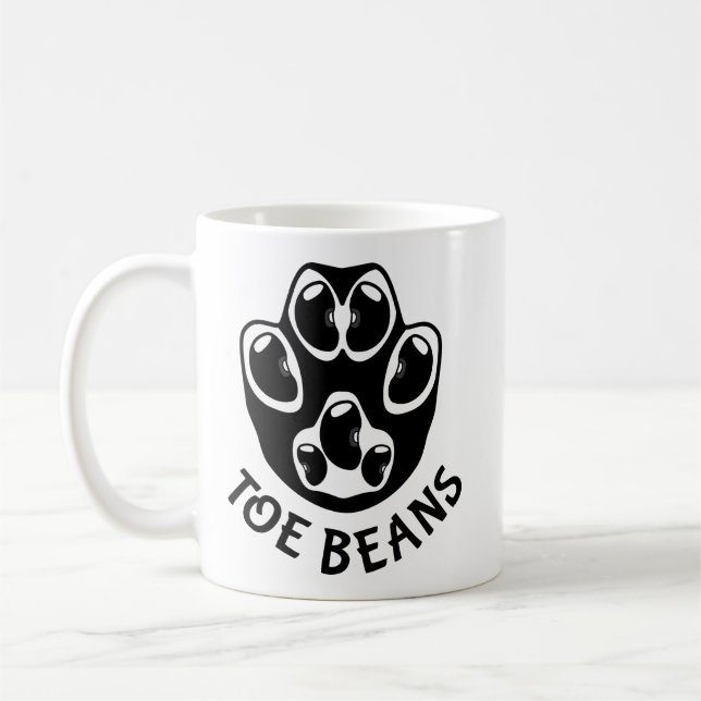 Toe Beans - Black Beans Kaffemugg (Vänster)