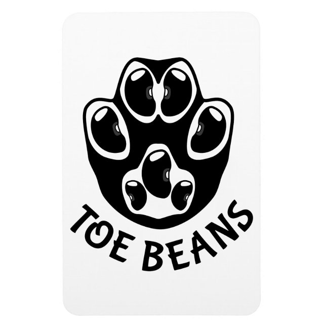 Toe Beans - Black Beans Magnet (Vertikal)