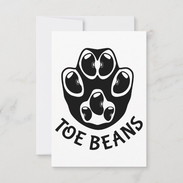 Toe Beans - Black Beans Tack Kort (Framsida)