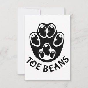 Toe Beans - Black Beans Tack Kort