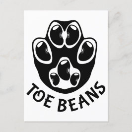 Toe Beans - Black Beans Vykort