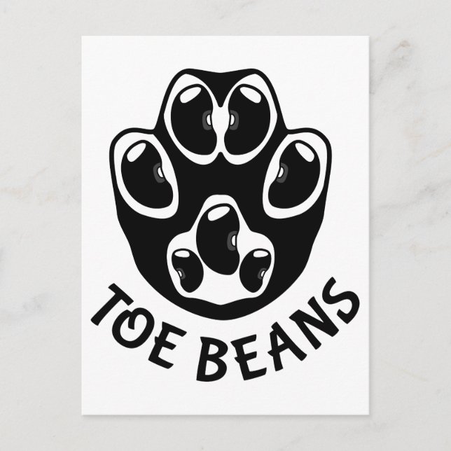 Toe Beans - Black Beans Vykort (Framsida)