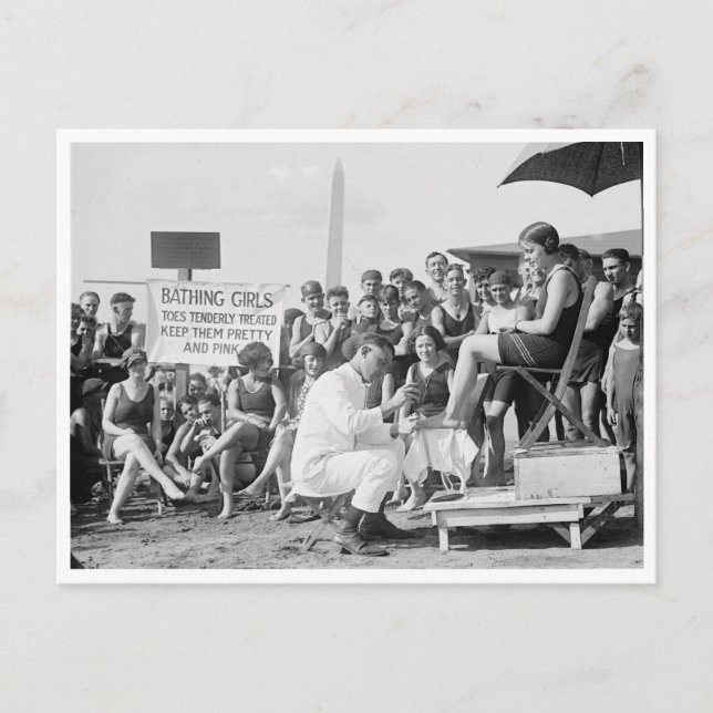 Toe Bereatments in the Beach, 1922 Vykort (Framsida)