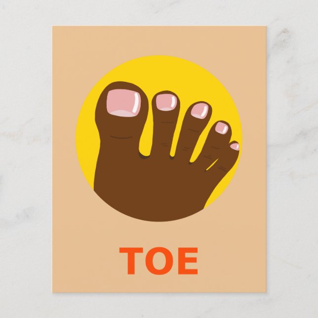 TOE Flashcard för inledande T 1 Syllable Ord (Framsida)