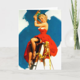 Toe för julutvikningsflickamissil helgkort