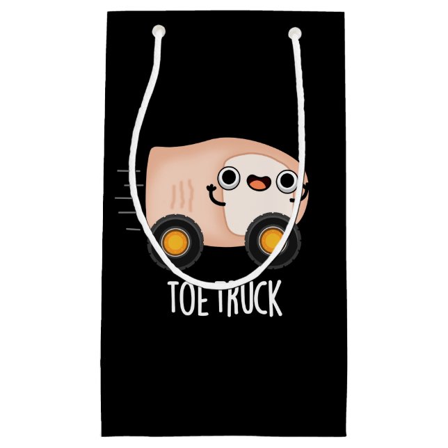 Toe Lastbil Funny Anatomy Body Parts Pun Mörk BG (Framsidan)