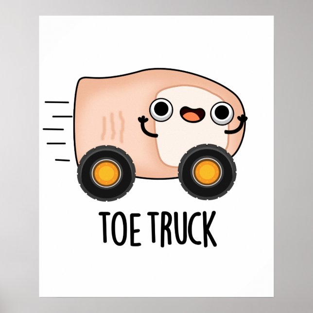 Toe Lastbil Funny Anatomy Body Parts Pun Poster (Framsidan)