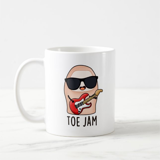 Toe Sylt Funny Big Toe Music Pun Kaffemugg (Vänster)