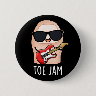 Toe Sylt Funny Big Toe Music Pun Mörk BG Knapp