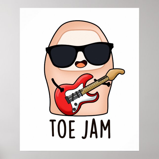 Toe Sylt Funny Big Toe Music Pun Poster (Framsidan)
