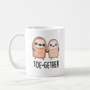 Toe-Tillsammans Funny BIg Toe Pun Kaffemugg