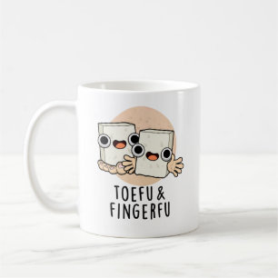 Toefu Fingerfu Funny Food Tofu Pun Kaffemugg