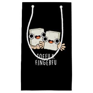 Toefu Fingerfu Funny Food Tofu Pun Mörk BG