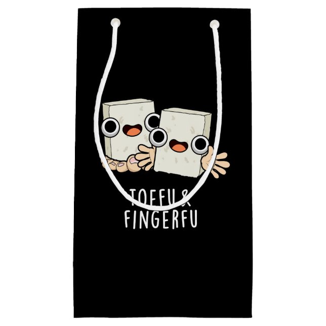 Toefu Fingerfu Funny Food Tofu Pun Mörk BG (Framsidan)