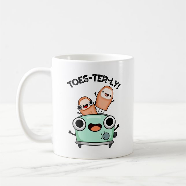 Toes-ully Funny Toe Pun Kaffemugg (Vänster)
