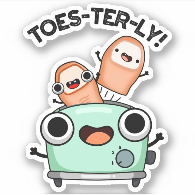 Toes-ully Funny Toe Pun Klistermärken (Framsida)