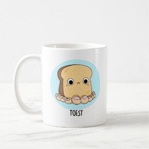 Toest Funny Toast with Toes Pun Kaffemugg