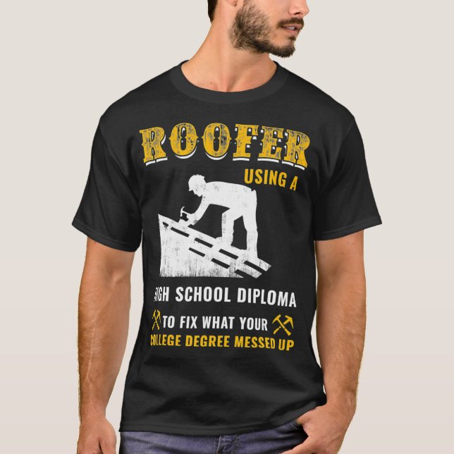 Tofer High School Diploma to Fix Messup Colleg T Shirt (Framsida)