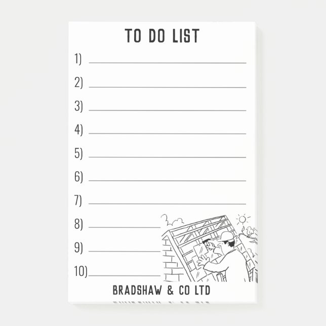 Tofer Roofing Reparations to PersonaliSe Post-it Block (Framsida)