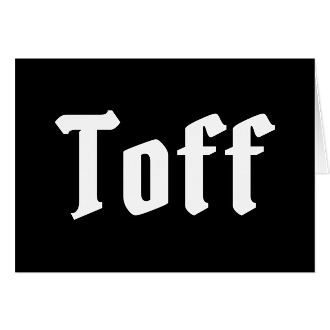 Toff-kort Hälsningskort (Framsidan Horizontal)