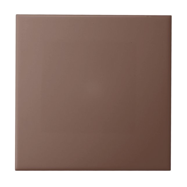 Toffee Brown Solid Färg | Klassisk Elegant Kakelplatta (Framsidan)