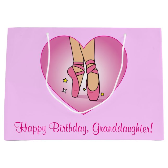 Tofflor för sondotterfödelsedagbalett i hjärta (Framsidan)