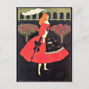 Tofflorna Cinderella av Audrey Beardsley Vykort
