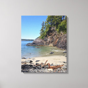 Tofino BC isolerad strand Canvastryck