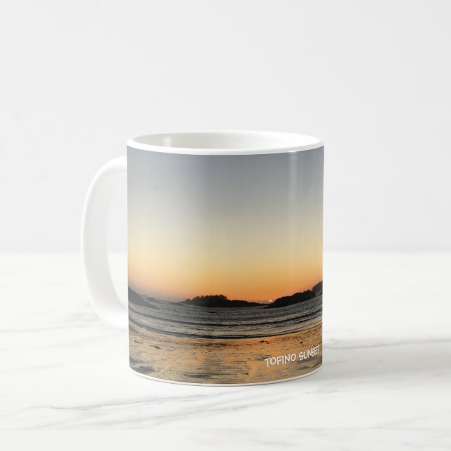 Tofino, BC - Sunset in oktober Coffee Mugg (Framsida vänster)