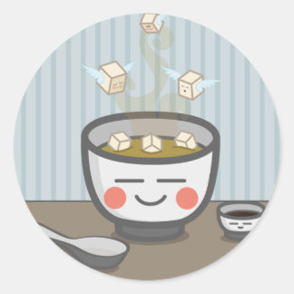 tofu änglar-klistermärken runt klistermärke