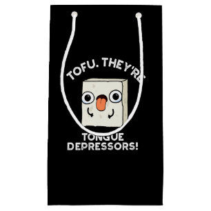 Tofu. De är Tunga Depressors Food Pun Mörk BG