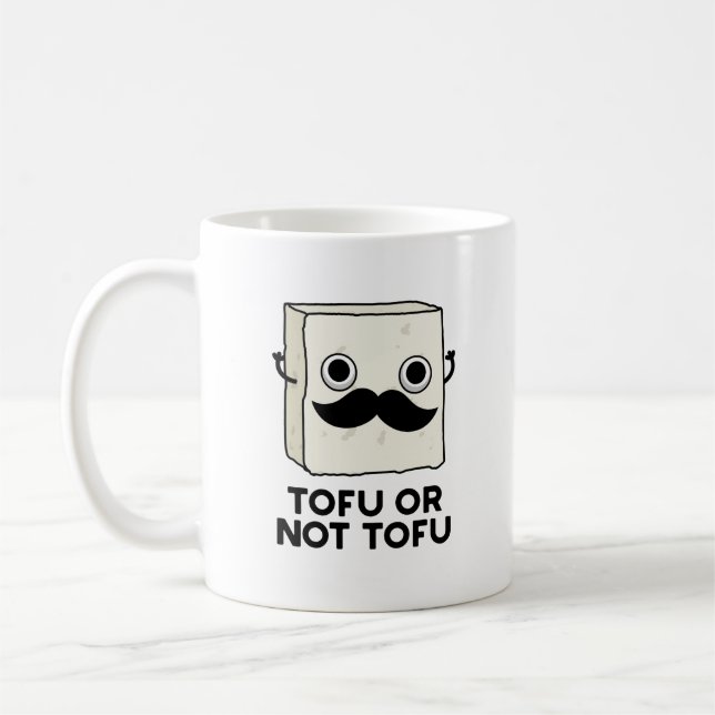 Tofu eller inte Tofu Funny Shakespeare Food Pun Kaffemugg (Vänster)