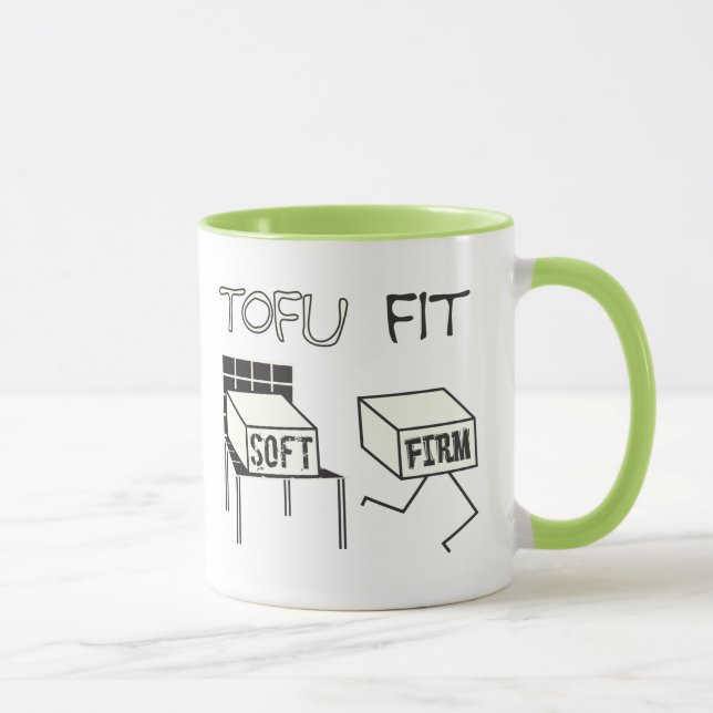 Tofu Fit Funny Running Tofu Soy Tema Mugg (Höger)
