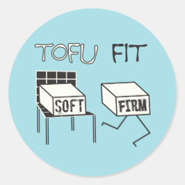 Tofu Fit Roliga Löpande Tofu Soja-tema Klistermärk Runt Klistermärke