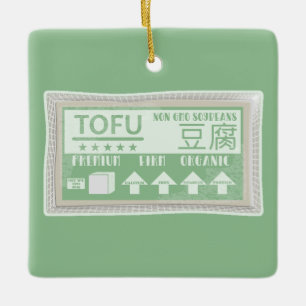 Tofu Pop Art Livsmedelsförpackningar Julgransprydnad Keramik